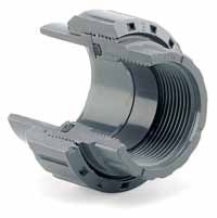 Enlace 3 piezas PVC rosca hembra