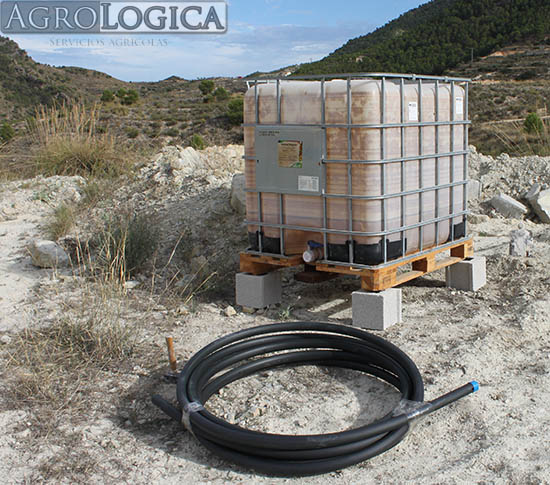 Riego goteo deposito